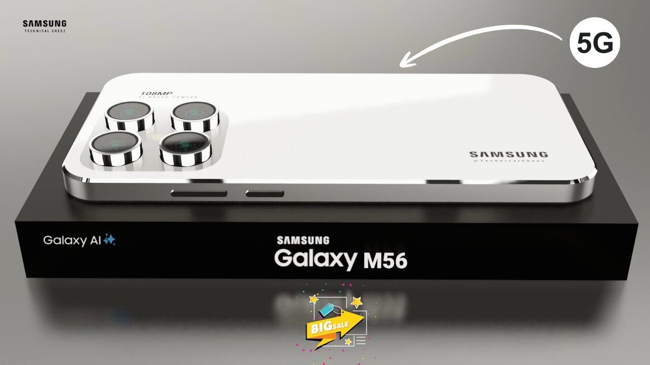 Samsung Galaxy M56 5G with Snapdragon 7 Gen2, 108MP Camera, 12GB RAM and 5000mAh Battery Launched in India